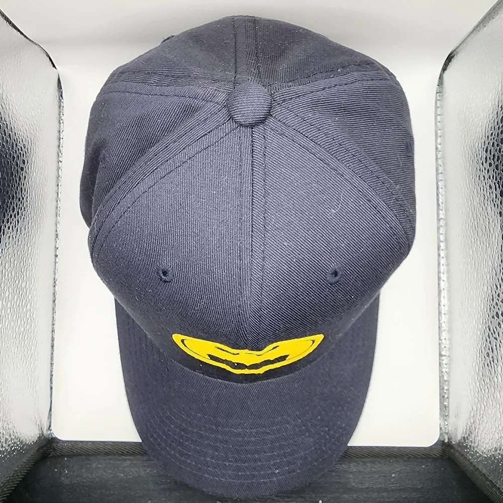 DC Comics‎ Batman Flex Fit Baseball Cap Hat Black Gold Logo Adult Size S/M